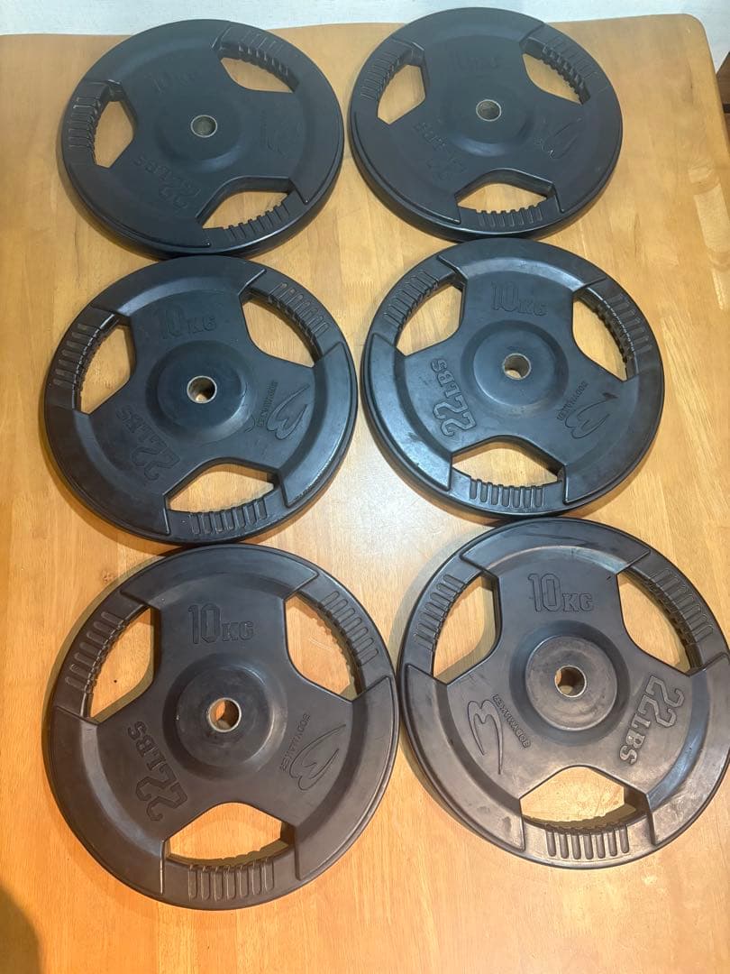 【Tomo】BODYMAKER ラバーダンベルプレート 10kg 6枚 ラバープレート 10KG｜BODYMAKER（ボディメーカー）