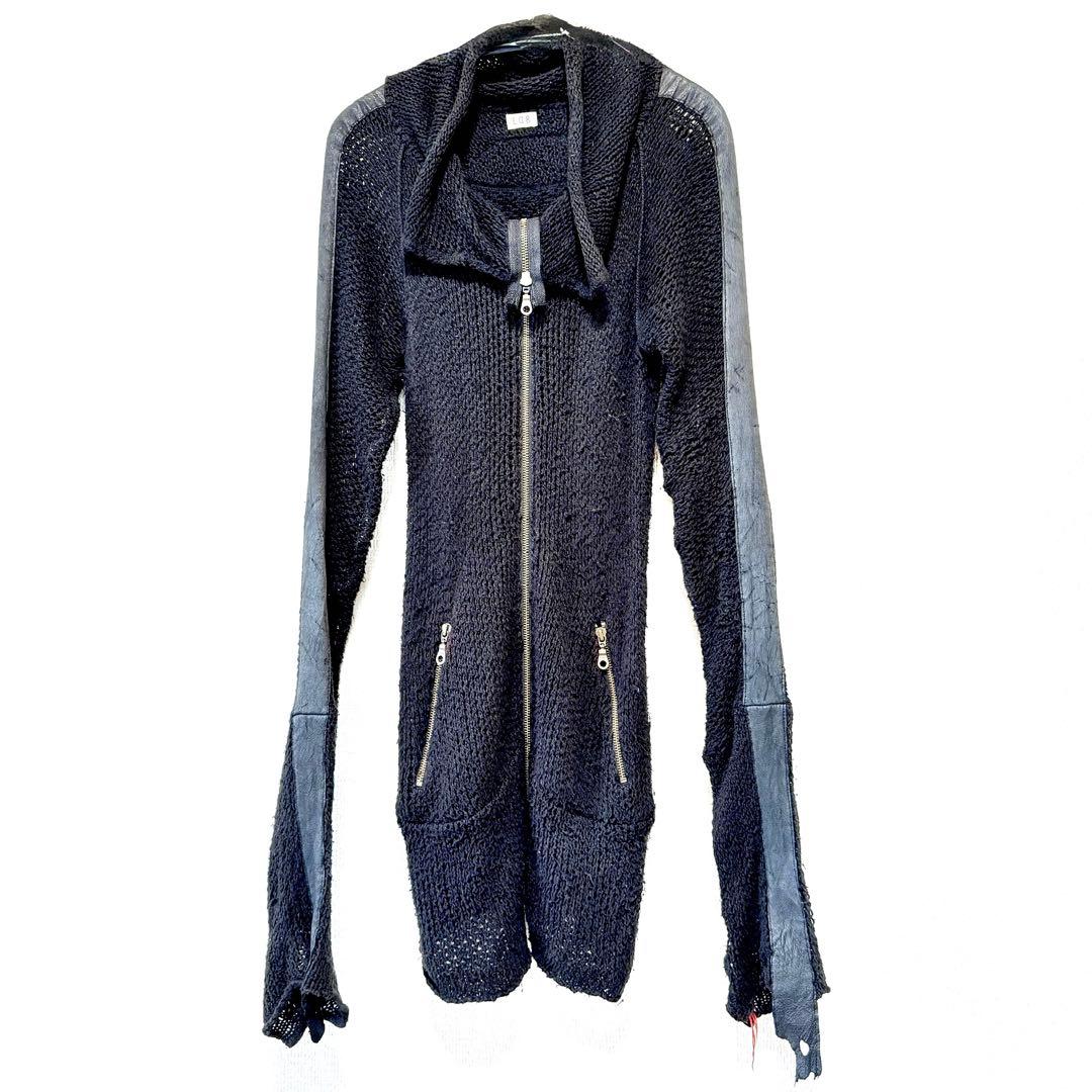 LGB スカルパッチ ニット カーディガン パーカー