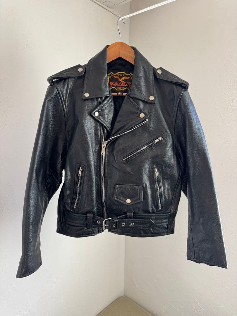 【極美品】 Vintage ダブルライダースジャケット 本革 kawanotajimaya_mlrj0044