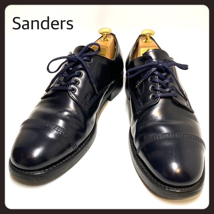 SANDERS サンダース ミリタリー ダービー シューズ ネイビー 7.5