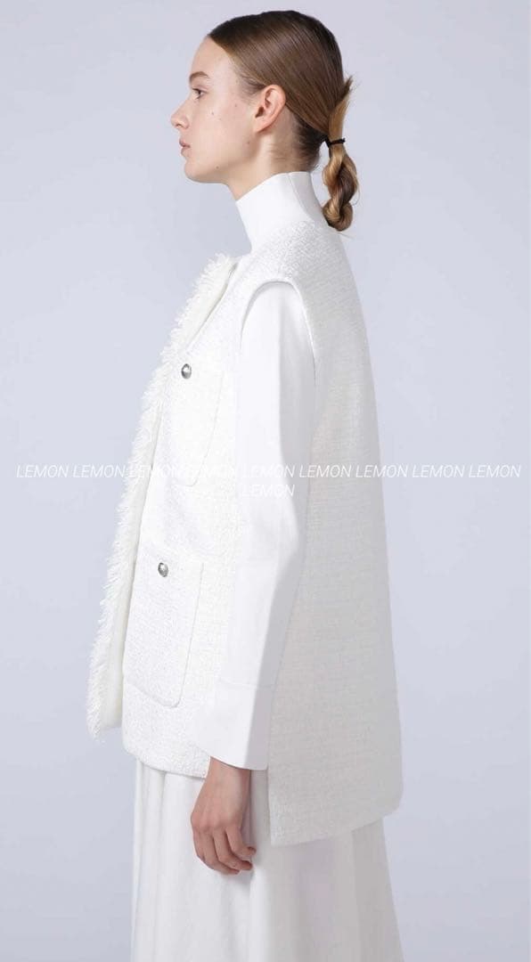 新品◇幻◇アドーアADORE◇ファンシーツイードジレ◇ホワイト - メルカリ