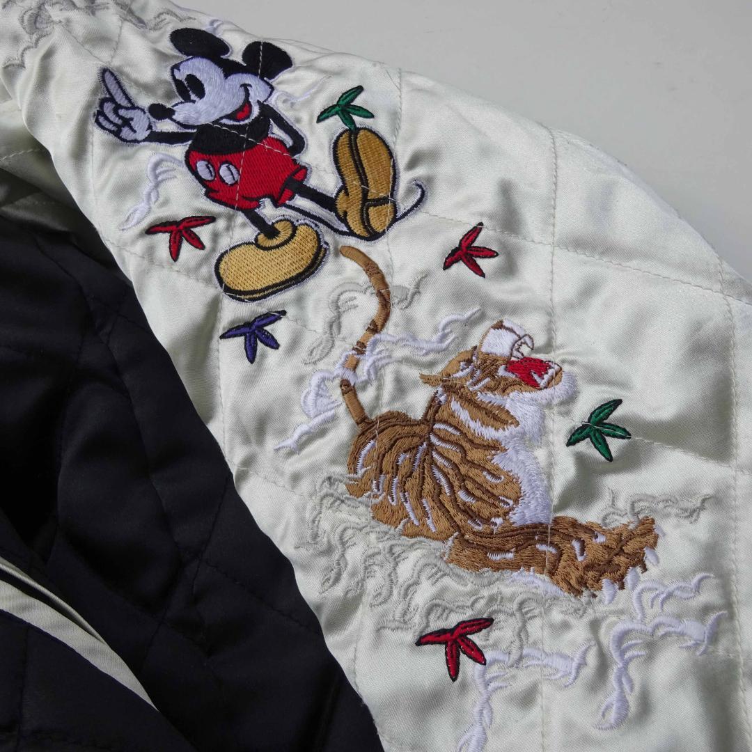 ディズニー ミッキーマウスサテンキルト 別珍 スカジャン リバーシブル