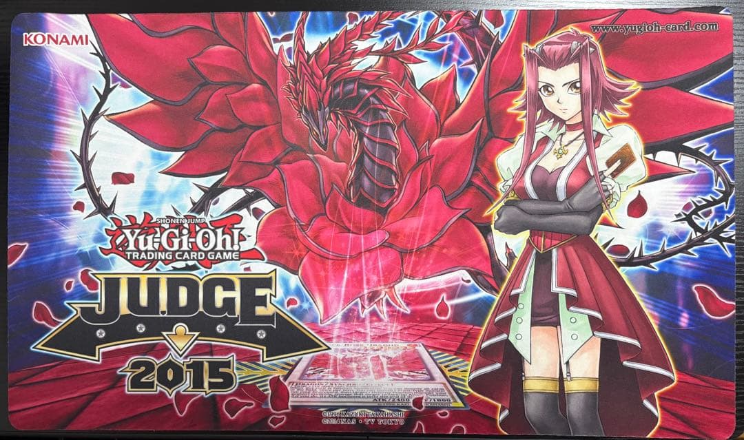 遊戯王　十六夜アキ　ブラック・ローズ・ドラゴン　プレイマット プレイマット『十六夜アキ&黒薔薇の破滅竜』【-】{-}《プレイマット》