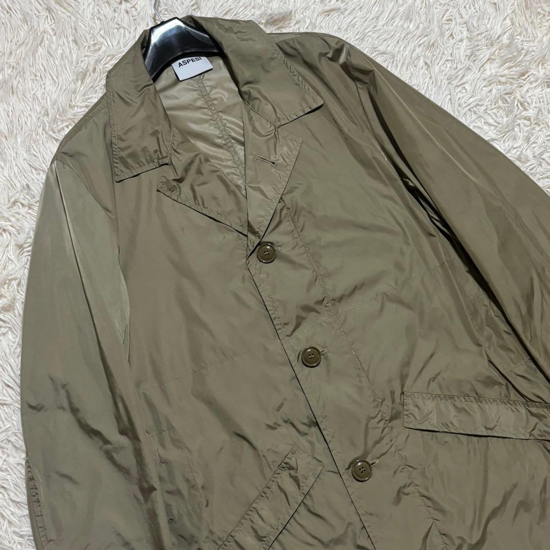 現行タグ アスペジ JUMPCOAT2 ステンカラーコート 撥水ナイロン レイン