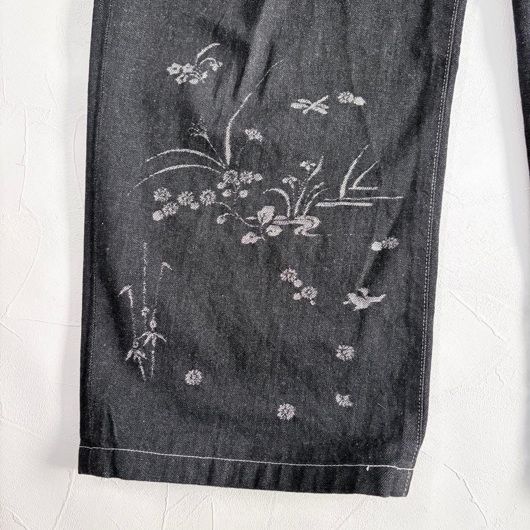 Mamekurogouchi 花鳥柄デニム Black サイズ3 - メルカリ