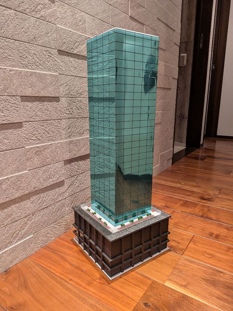 Nゲージ自作ストラクチャー　ミラーガラス風オフィスビル Nゲージ自作ストラクチャー ミラーガラス風オフィスビル