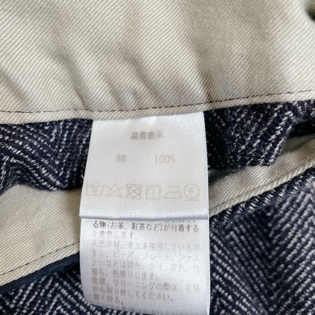 美品 パラスパレス コットン ヘリンボーン 重ねスカート インディゴ 3