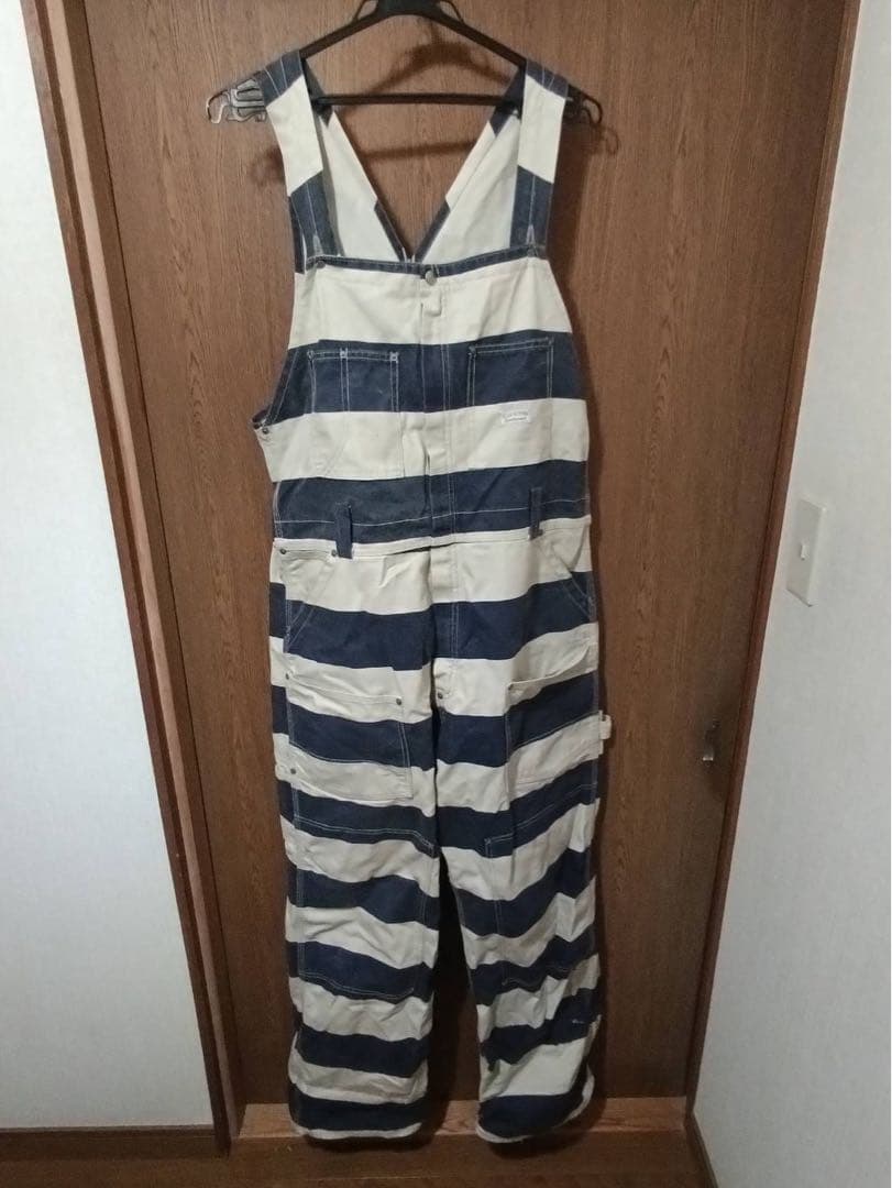 ストライプオーバーオール（ネイビー・ベージュ） 楽天市場】オーバーオール（柄ストライプ）（レディースファッション