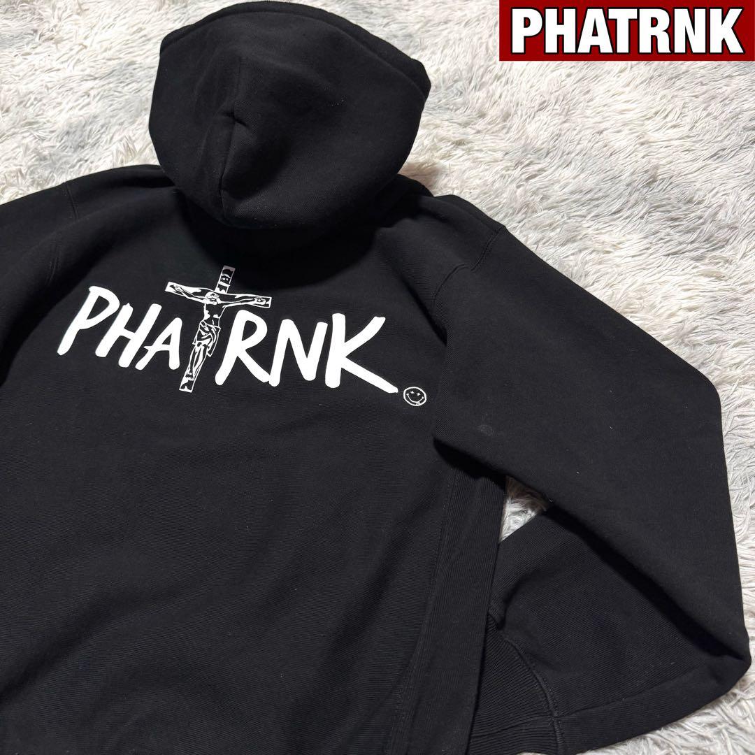 希少デザイン】ファットランク パーカー バックビッグプリント