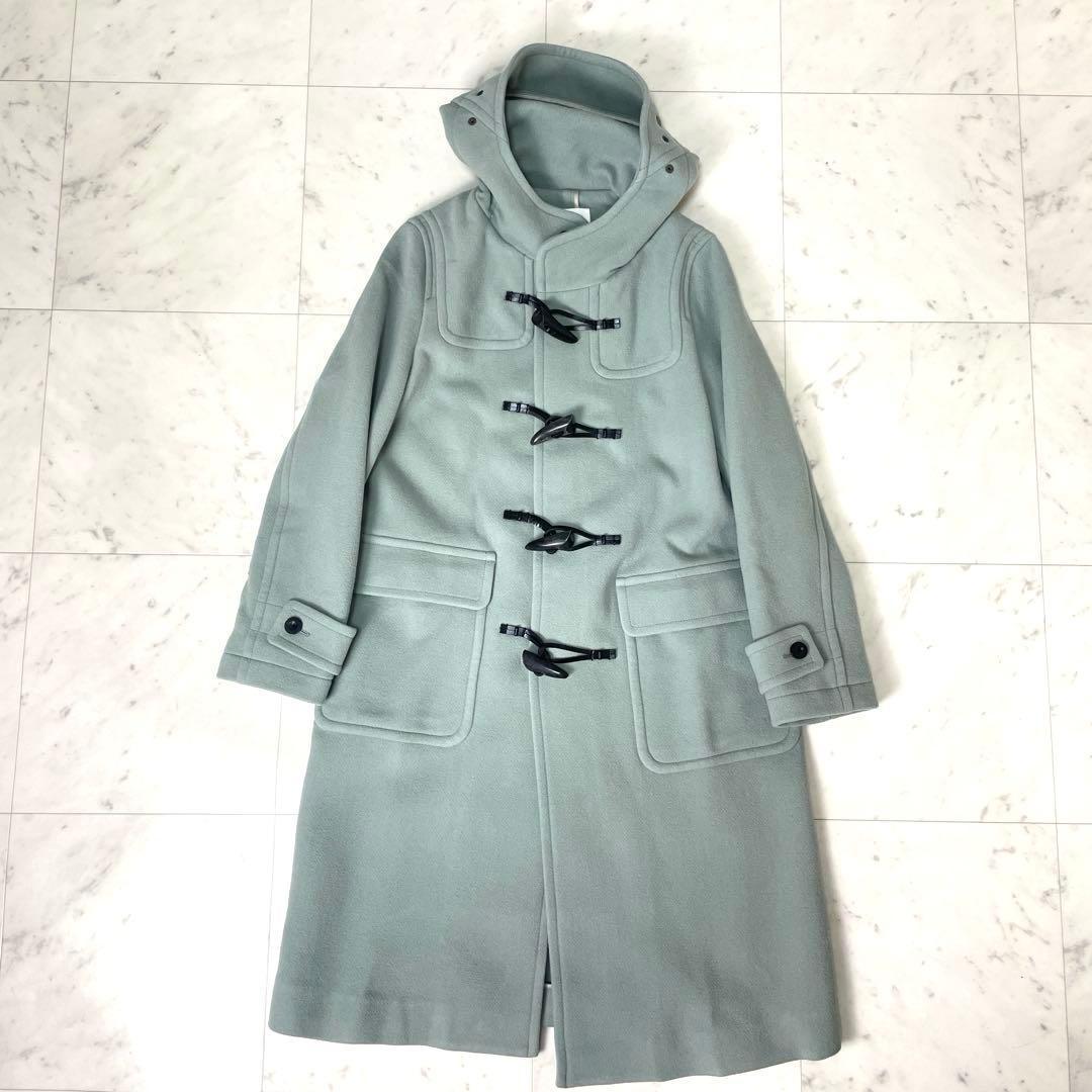 美品】マカフィー メルトンウール ダッフルコート ブルーグリーン 36 S