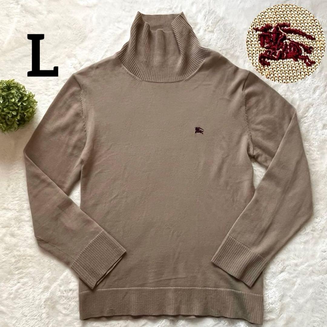 イタリア製糸✨バーバリーブラックレーベル L タートルネックセーター