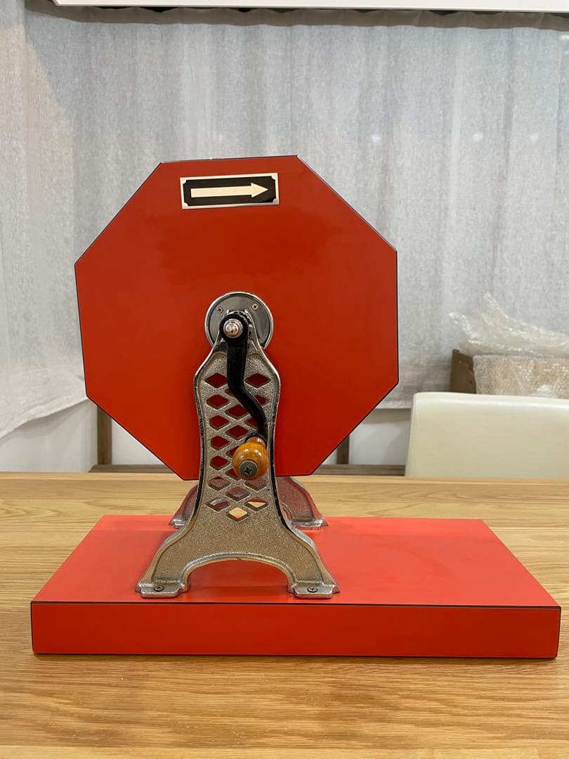 赤い回転式抽選器 ベル付き ガラポン抽選器 レトロ 昭和レトロ 抽選機