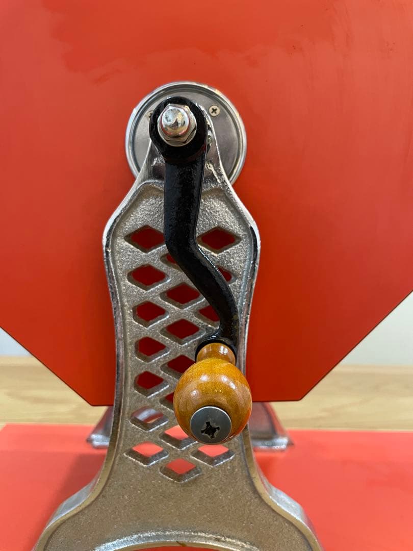 赤い回転式抽選器 ベル付き ガラポン抽選器 レトロ 昭和レトロ 抽選機