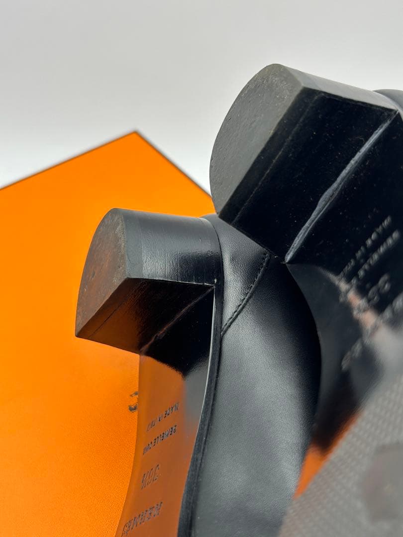 極美品 HERMES エルメス ケリーパンプス スクエアトゥ 23.5cm