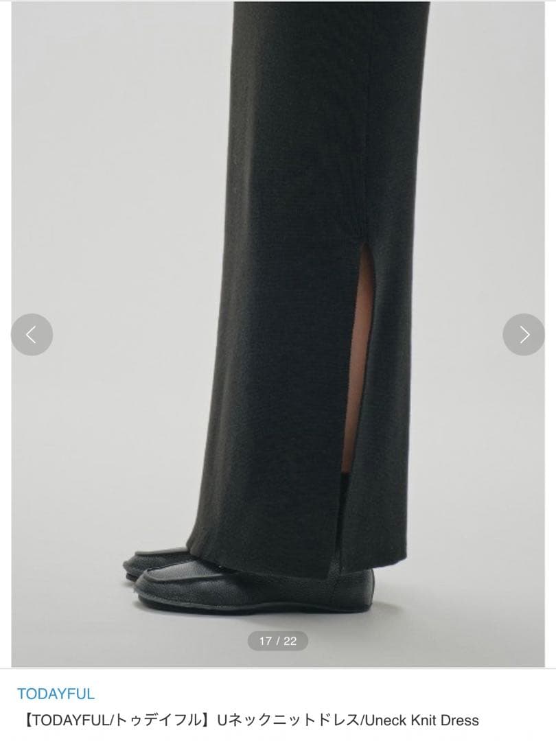 TODAYFUL ニットドレス 新品 ロングワンピース 36 - メルカリ