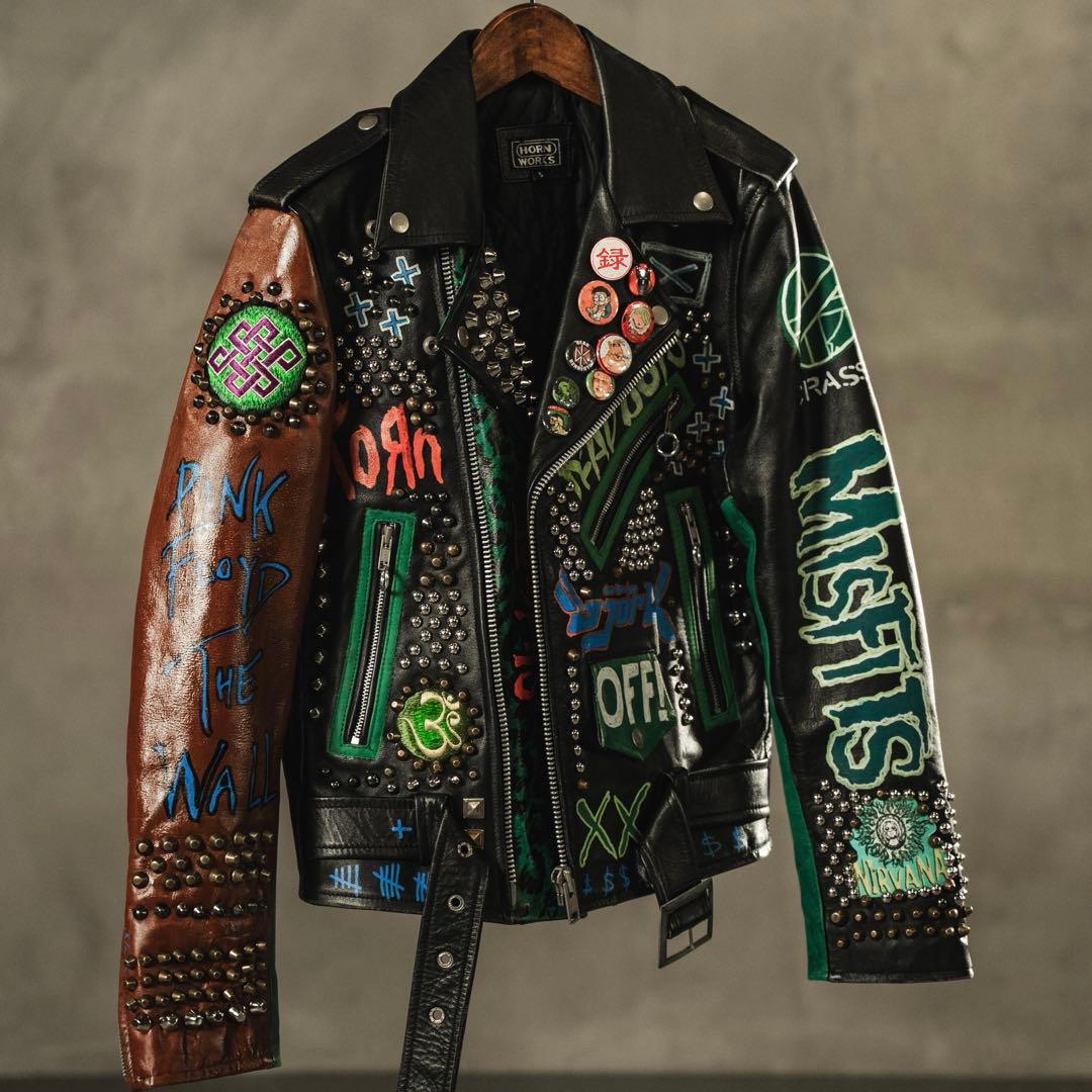 OLD 鋲ジャン 激レア カスタムライダース 一点物 好配色 - メルカリ