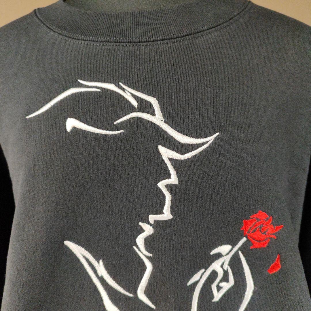 タグ付き】90s Disney 美女と野獣 トレーナー 裏起毛