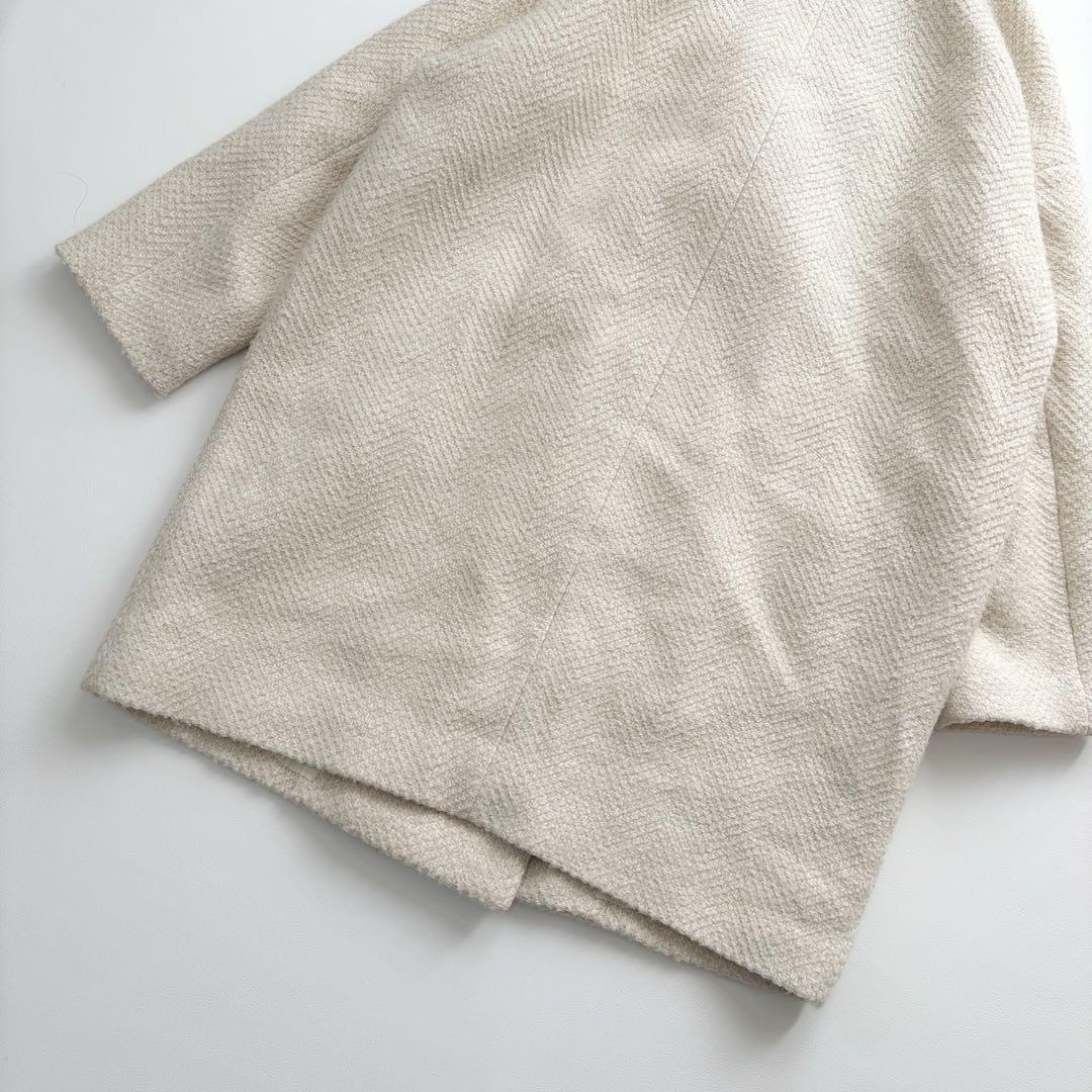 美品 プラージュ GIOLICA ヘリンボン コクーンコート ツイード