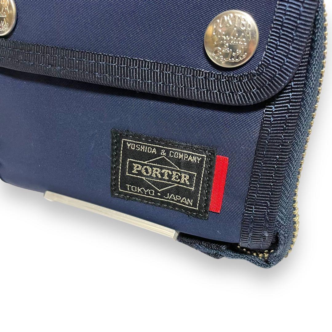 廃盤品】PORTERリーバイス コラボ ネイビー 三つ折り財布 - メルカリ