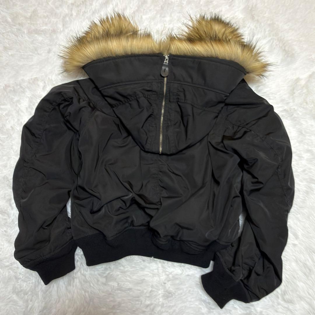美品］MOUSSY N2B ファー付きMA-1ジャケット FREE size - メルカリ