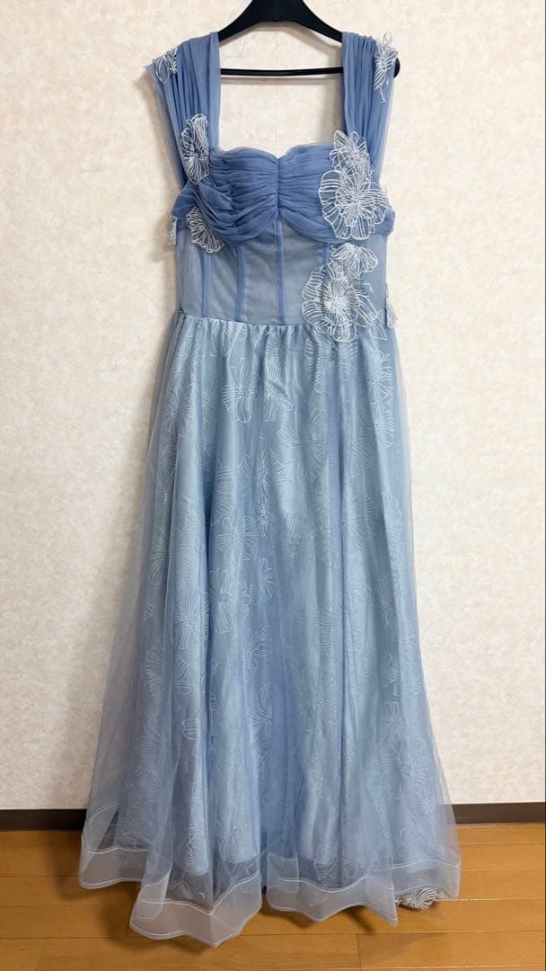 カラードレス 水色 パニエ付き XXL - メルカリ