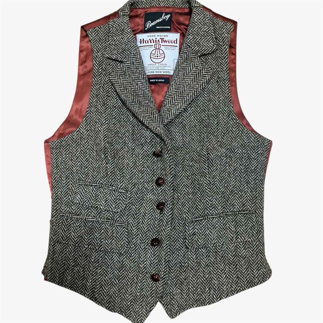 ハリスツイード ビームスボーイ ジャケットベストセット Harris Tweed