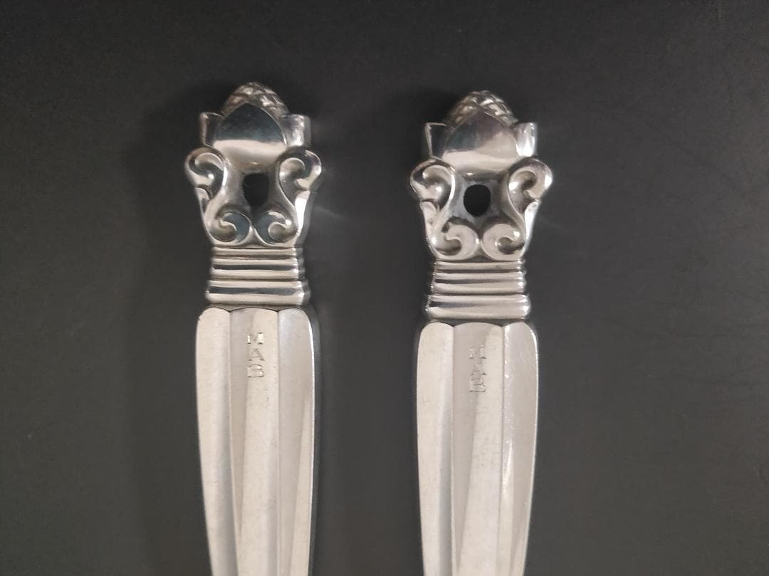 ジョージジェンセン エコーン バター ナイフ 4本 純銀製 アンティーク