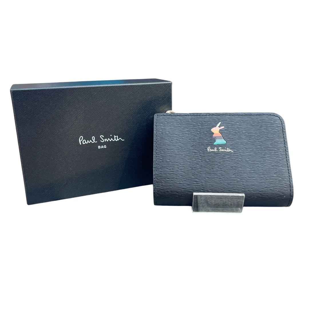 【極美品】ポールスミス　レザー　ケース　キーケース　財布　黒　ラビット Paul Smith（ポール・スミス） キーケース ブラック 本革 レザー