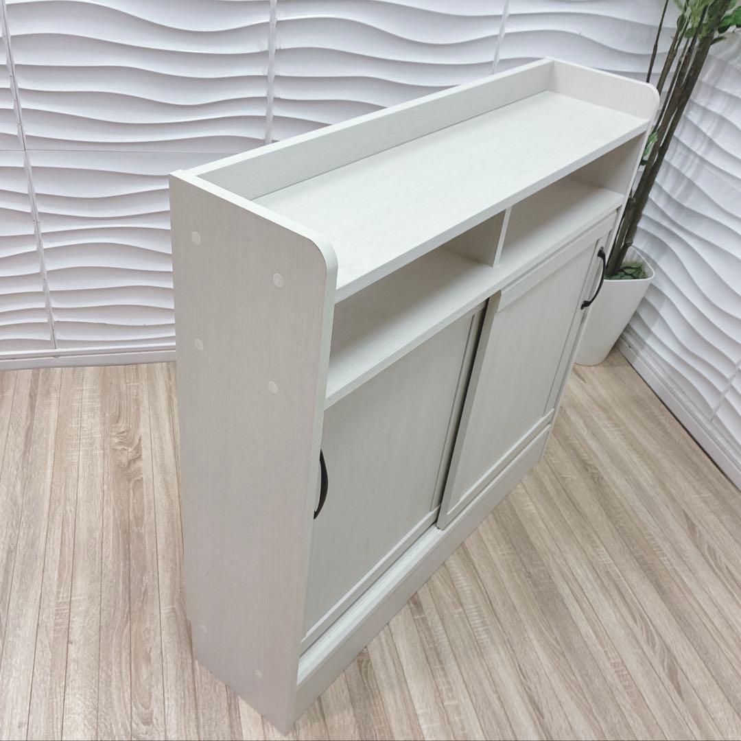 ◇大阪府 神戸市 配達料無料！◇薄型キャビネット◇引き戸◇収納◇