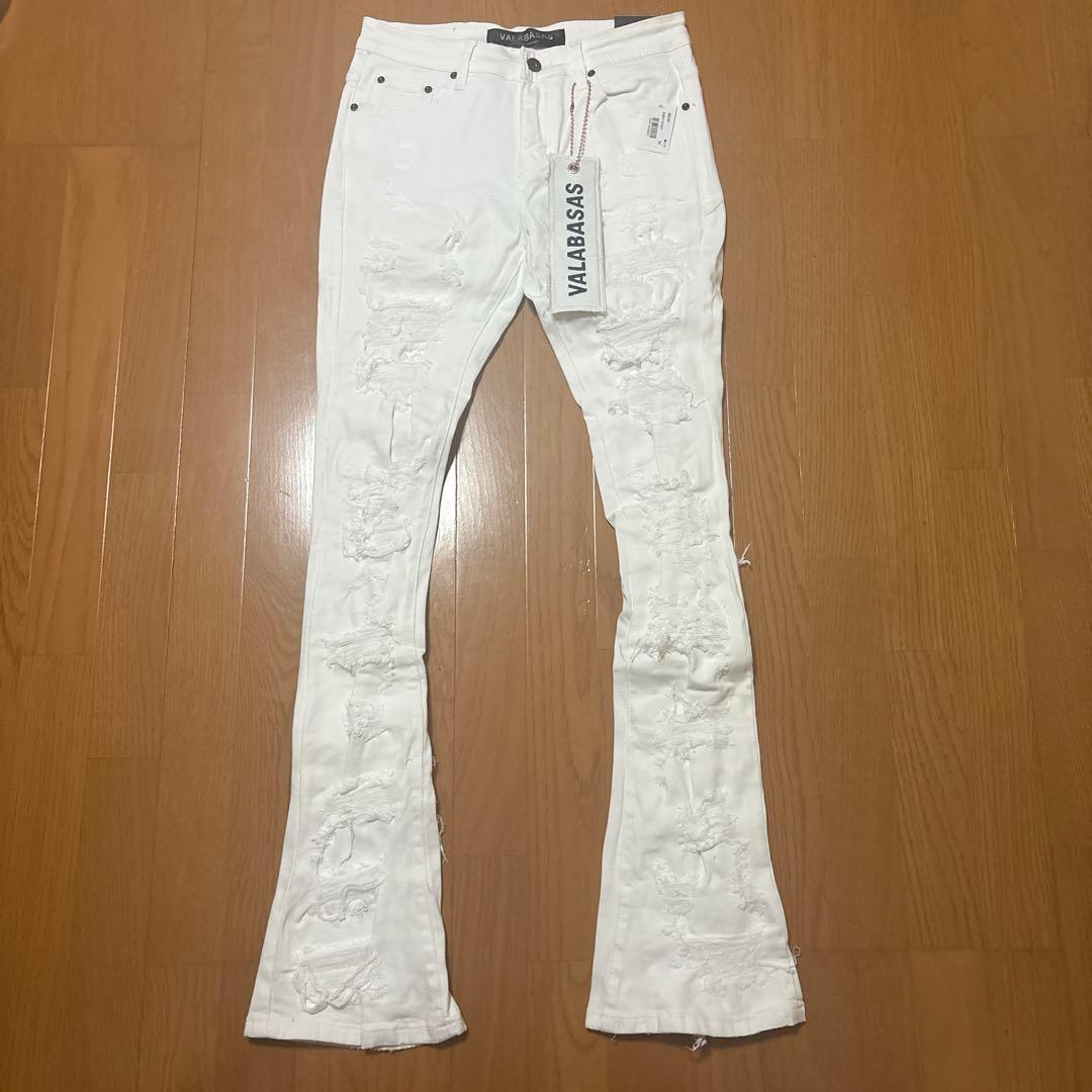 新品未使用】VALABASAS フレアデニム 30 バラバサス ホワイト - メルカリ
