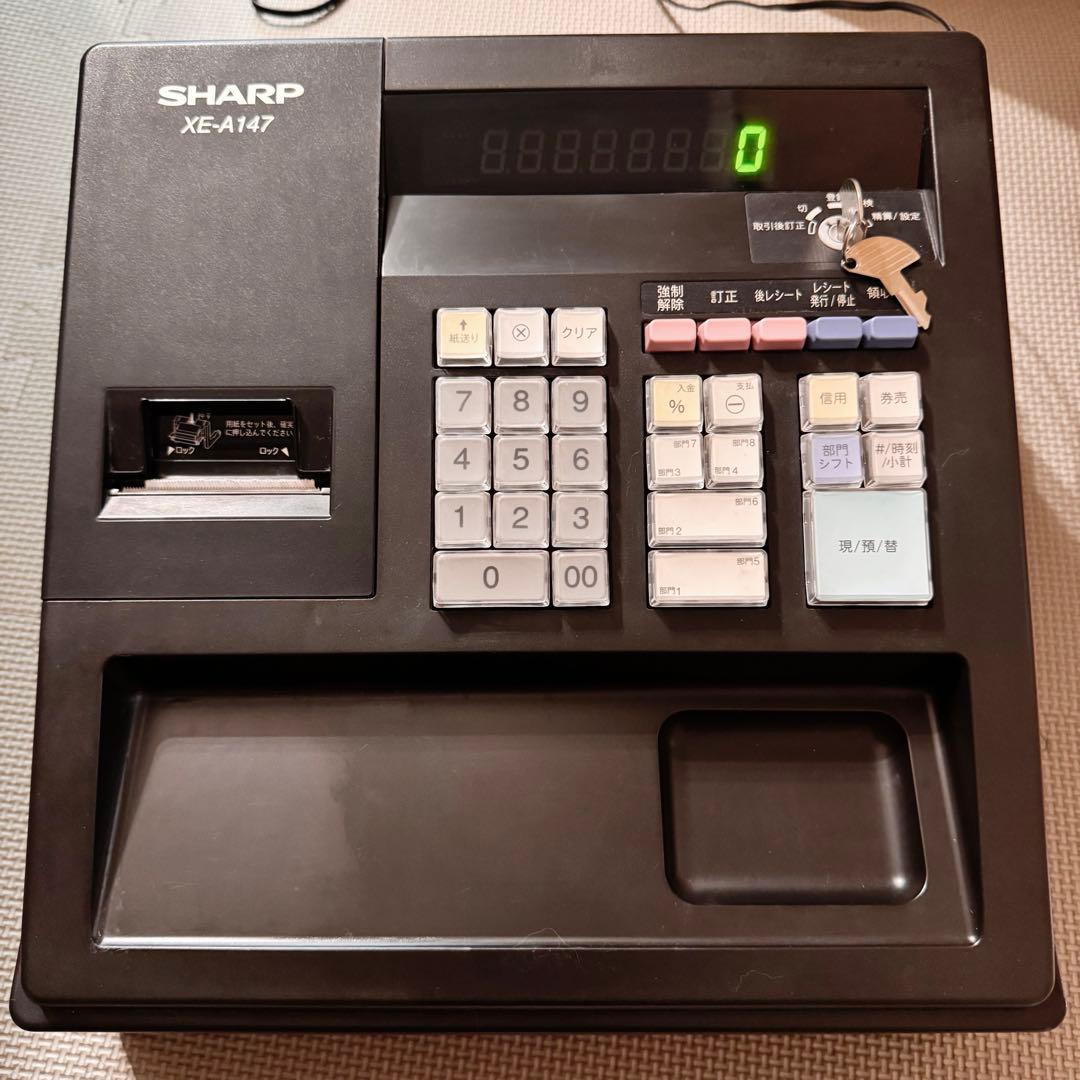 【訳あり】SHARP シャープ レジスター XE-A147 ジャンク出品 軽減税率対応レジスター シャープ XE-A147