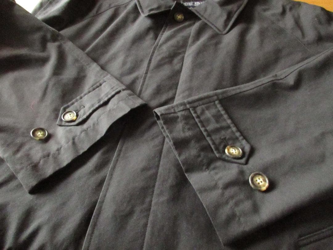 ☆美品ランズエンドLANDS'END'90sステンカラーコートXL46-48黒