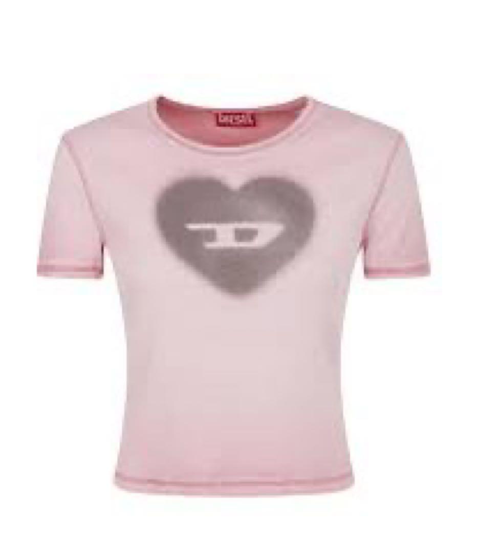 DIESEL ピンク ハートロゴ Tシャツ - メルカリ