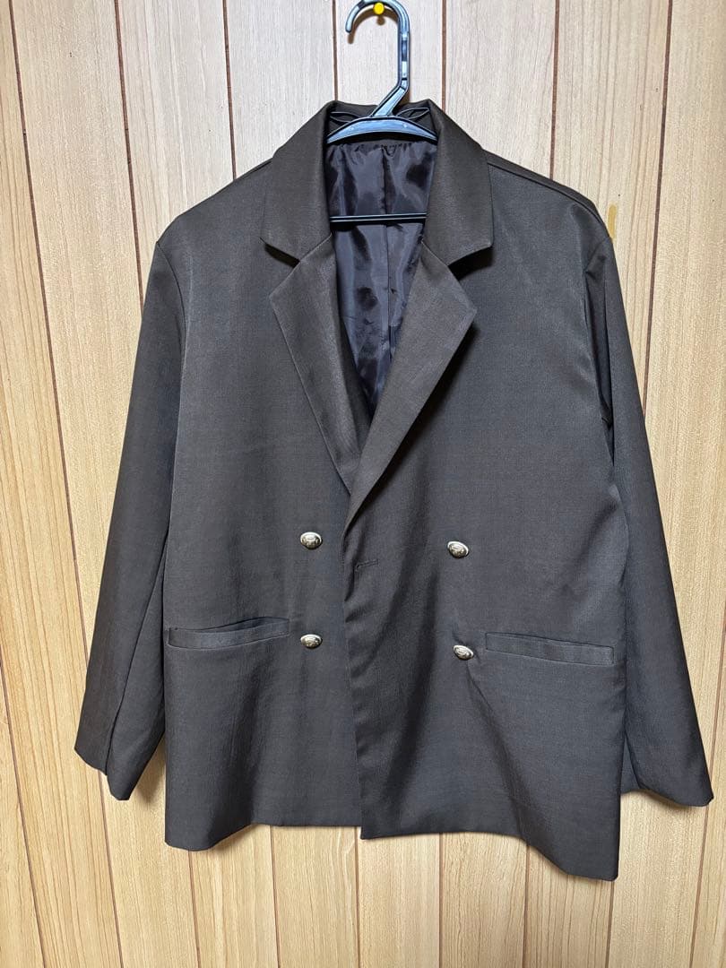 Lumierリュミエ ブラウン テーラードジャケット ダブルボタン