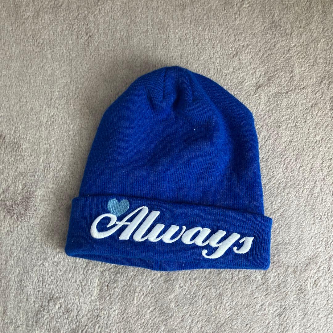 青色 Always ニット帽 サイズ54〜56cm - メルカリ