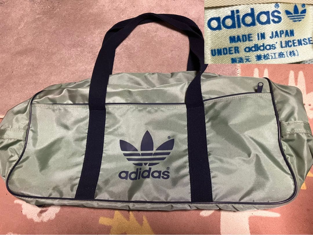80s 美品 adidas 兼松 ナイロン スクールバッグ ビンテージ レア希少