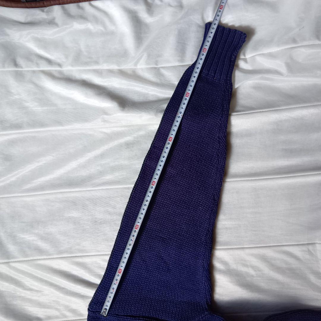 希少・手編み】90s ポロ ラルフローレン 星条旗 コットン ニット L 紺