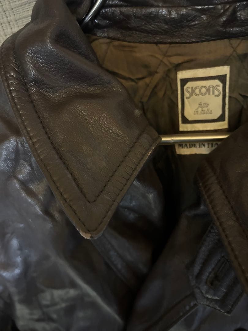 ITALY VINTAGE “SICONS” Brown Leather