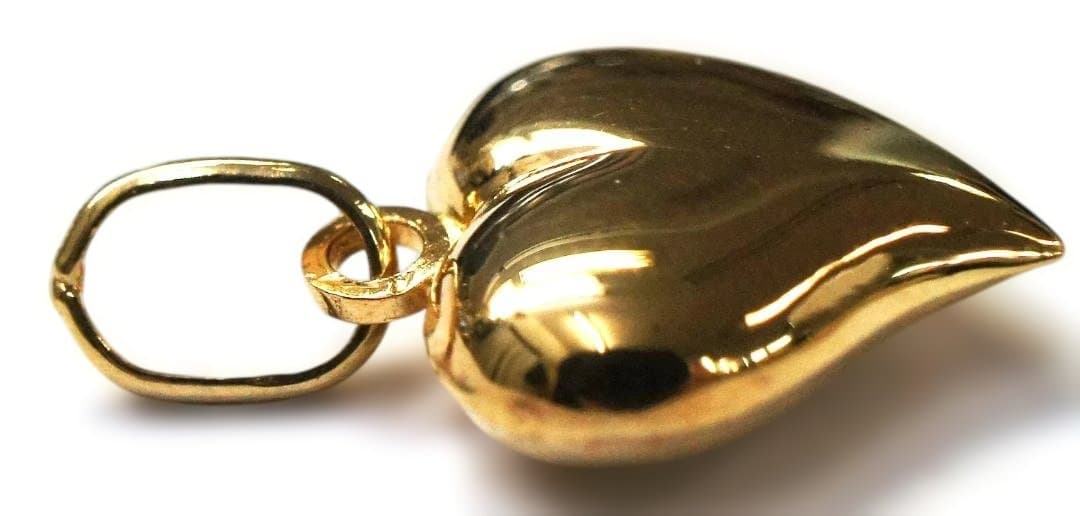 18K ゴールド ハート ペンダントトップ チャーム 1.44g ITALY