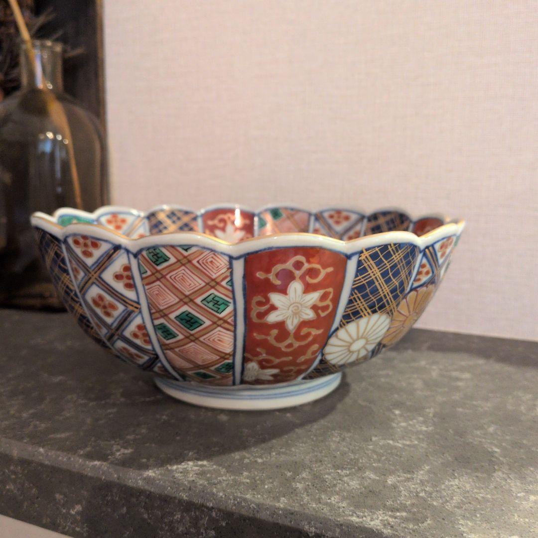 大聖寺伊万里 菊花文 菊花鉢型 お椀 1個 金襴手