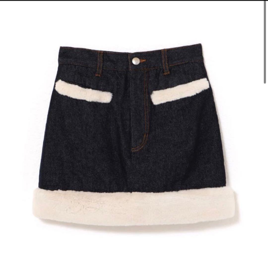 andmary Fur pocket denim skirt sサイズ - メルカリ