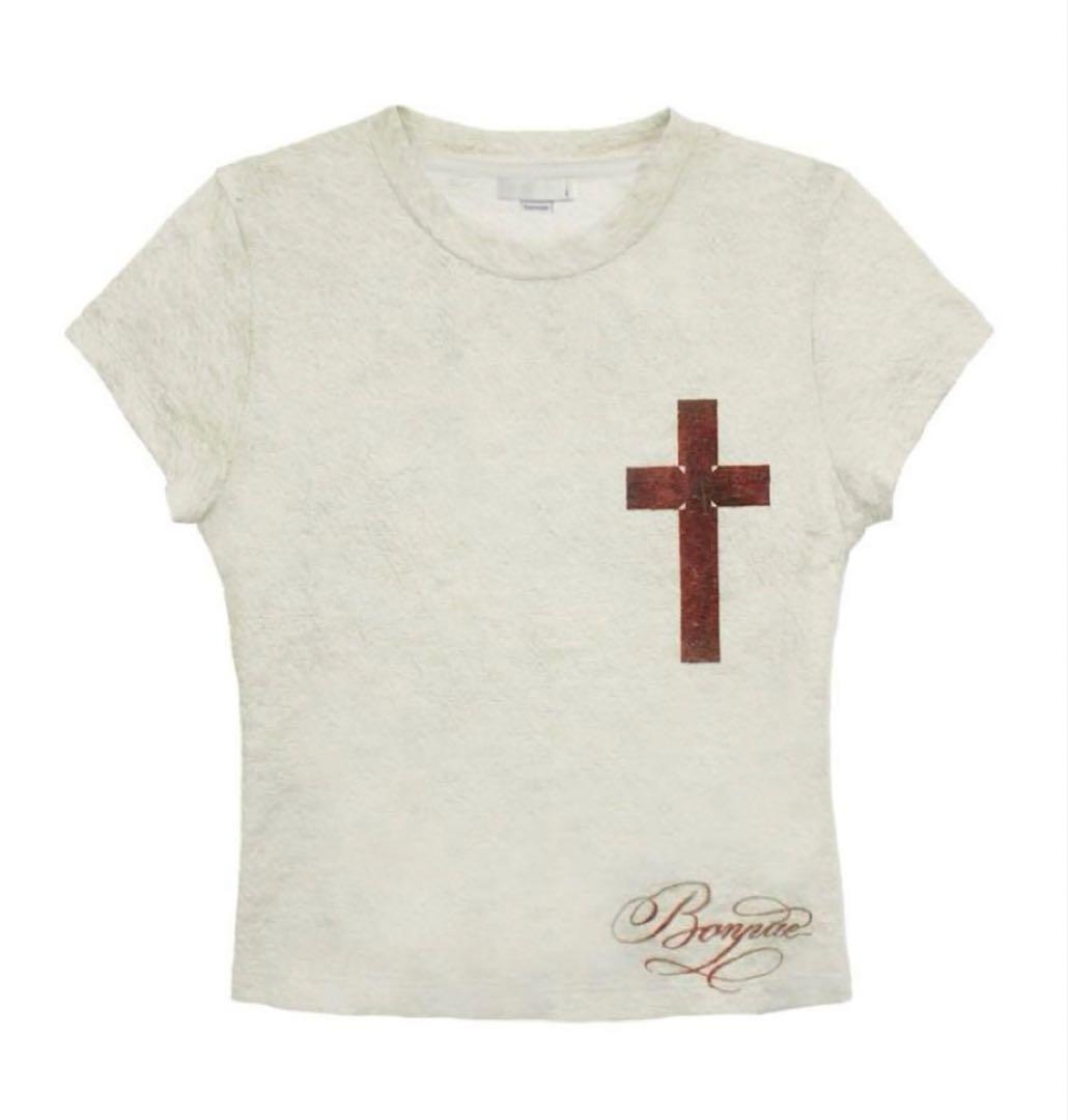 トップス BONNAE Graphic open back slit top Ivory 208612285-1-ivory?$n_750w$&wid