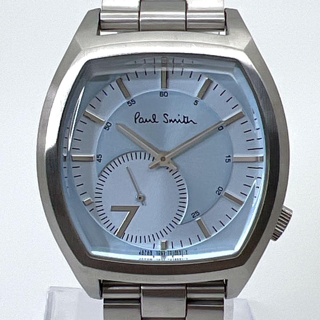 希少色】ポールスミス ナンバーセブン NO.7 トノー型 スモセコ 水色