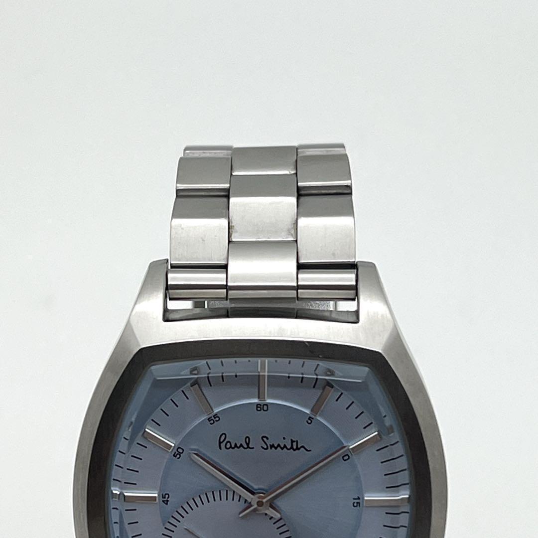 希少色】ポールスミス ナンバーセブン NO.7 トノー型 スモセコ 水色