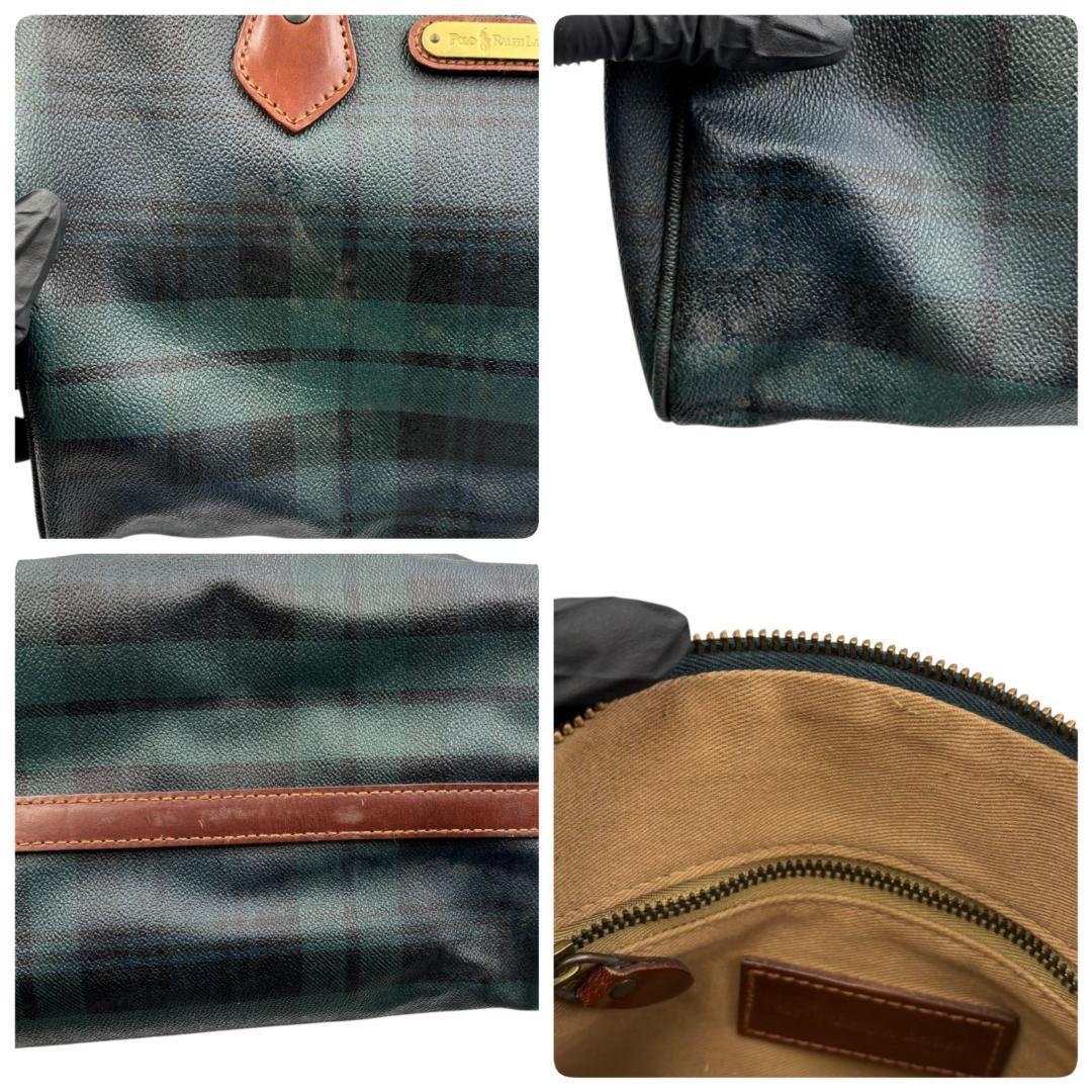 RALPH LAUREN ラルフローレン ミニボストン レザー 緑 R574 - メルカリ