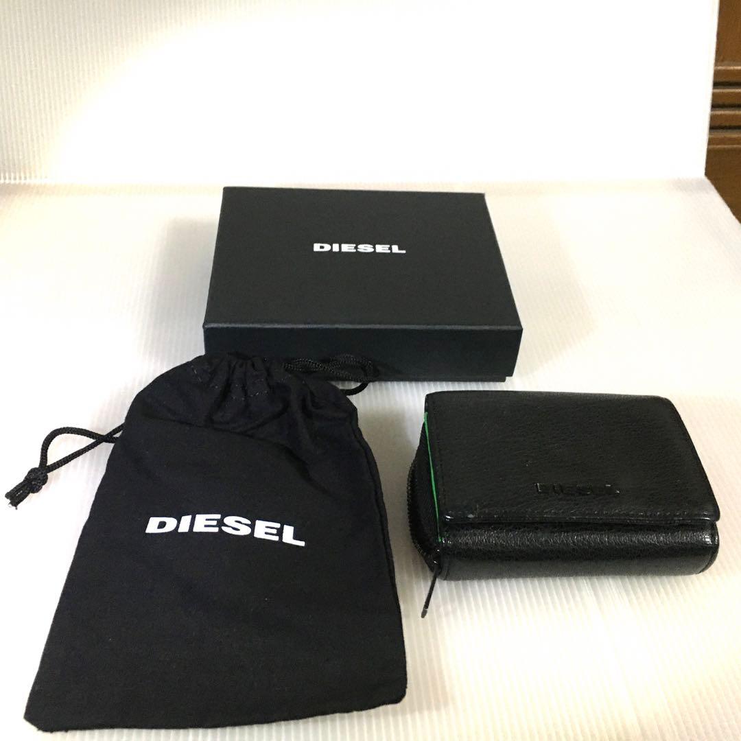 DIESEL ディーゼル 3つ折りレザー財布 コンパクト 箱付き 袋付き