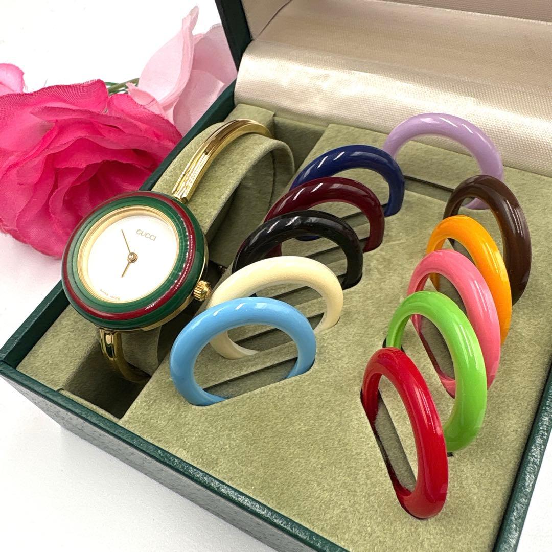 【新品電池】GUCCI チェンジベゼル 11/12.2 ベゼル完品　稼働美品 楽天市場】【中古】｜GUCCI グッチ 11/12.2 チェンジベゼルウォッチ