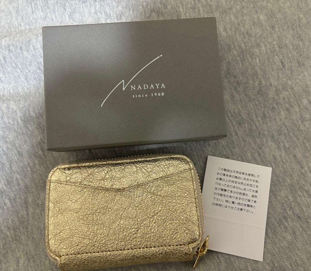 新品未使用 NADAYA mu本革 コンパクト財布 HAKU ゴールド - メルカリ