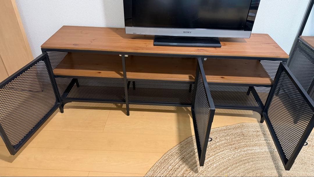 IKEA テレビ台 テレビボード フィエルボ FJÄLLBO 組立済 アイアン