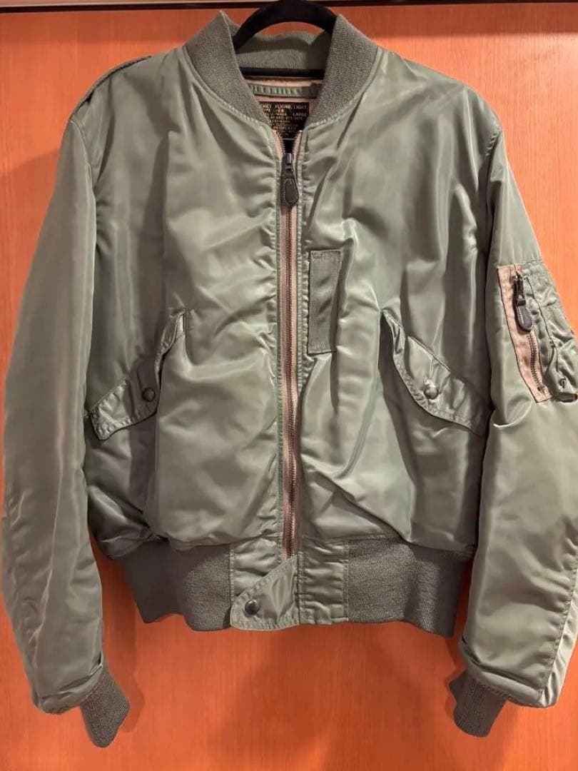 旧 リアルマッコイズ フライトジャケット　L-2B CONMAR ZIP The REAL McCOY'S】 L-2B BLUE ANCHOR OVERALL CO.,INC 1994s 旧リアル